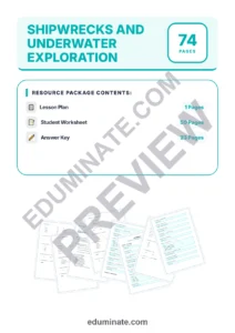 Shipwrecks and Underwater Exploration Reading Passages Worksheets 3rd 7th Grade page 1
