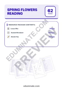 Flowers Worksheets: Reading Comprehension Passages with Answer Keys, Grades 1-5 page 1