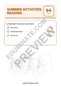 Summer Worksheets: Reading Comprehension Passages with Answer Keys, Grades 4-6 page 1