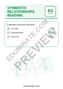 Symbiotic Relationships Reading Comprehension Passages Worksheets Grades 3 to 7 page 1