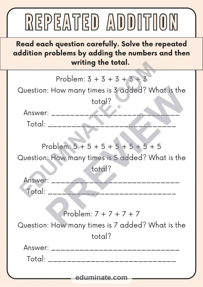 Repeated Addition Worksheets Equal Groups Multiplication Foundation Drills sample page 1