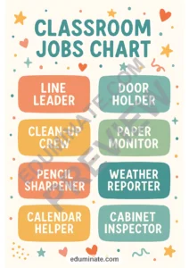 Jobs Chart for Classroom | Classroom Jobs Chart Printable | 34 Chart Pages page 1