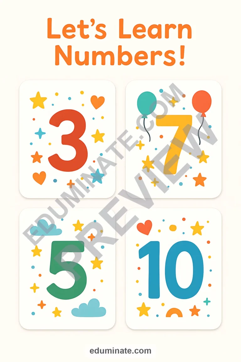Number Flashcards Printable | Counting and Number Recognition Cards | 107 Pages sample page 1