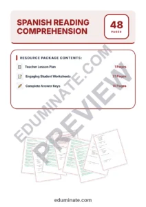 Spanish Reading Passages – Printable Pages, Questions and Answer Key Grades 2-5 page 1