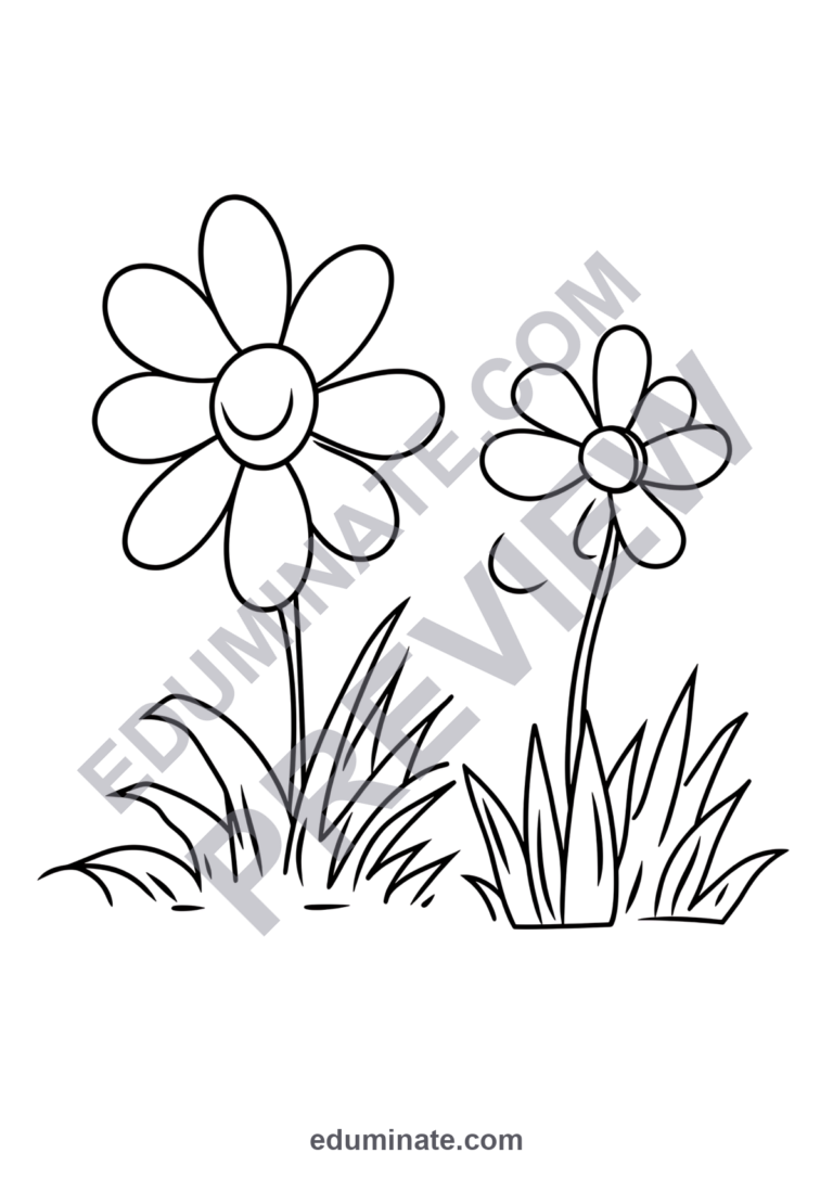 Spring Time Coloring Pages Welcome Spring Flowers Activity Sheets for Kids sample page 1