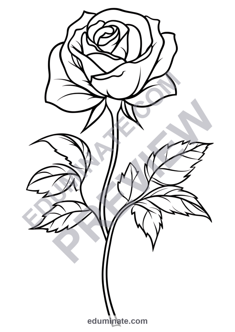 Flower Coloring Pages Spring Botanical Floral Sheets 150 Printable Activities sample page 1