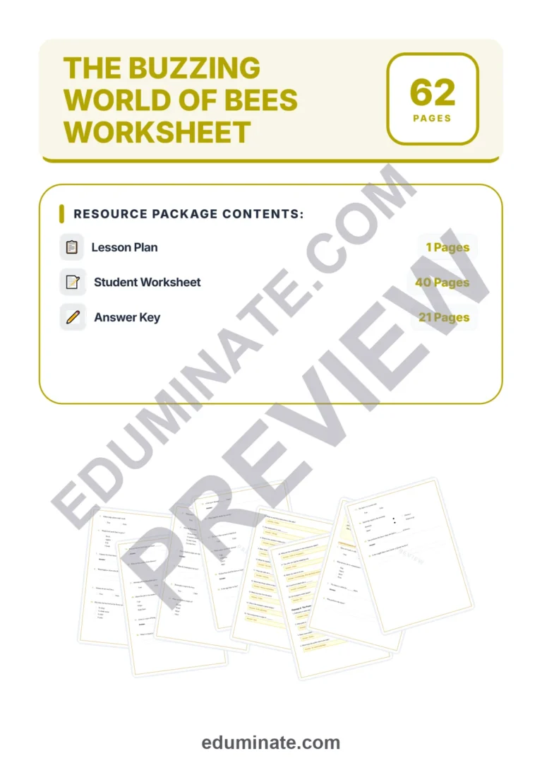 Bees Reading Comprehension Passages And Questions Science Worksheets Packet sample page 1