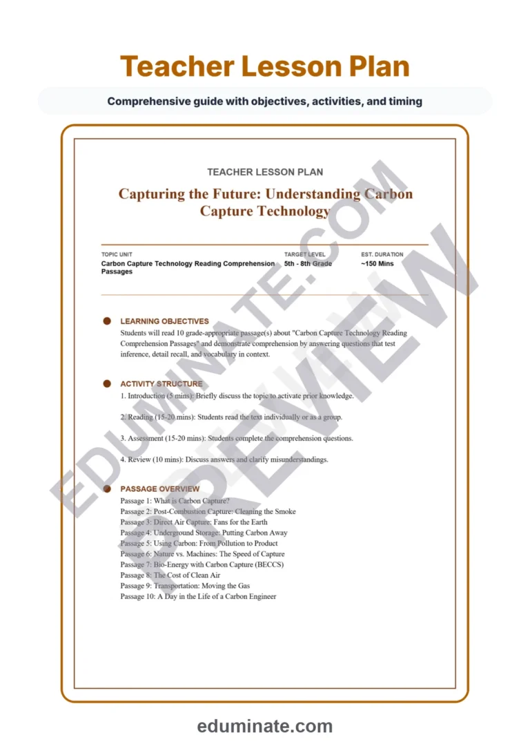 Carbon Capture Reading Comprehension Passages And Questions Worksheets Packet sample page 2