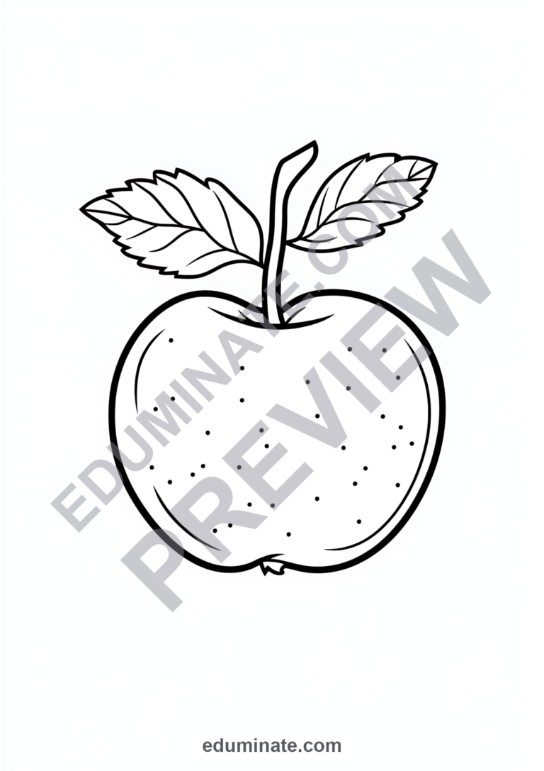 Fruit and Vegetable Coloring Pages Healthy Nutrition 50 Printable Worksheets sample page 2