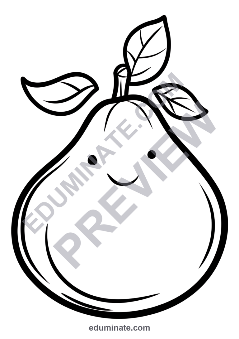 Fruits and Veggies Coloring Pages Healthy Food Art 100 Printable Worksheets sample page 2