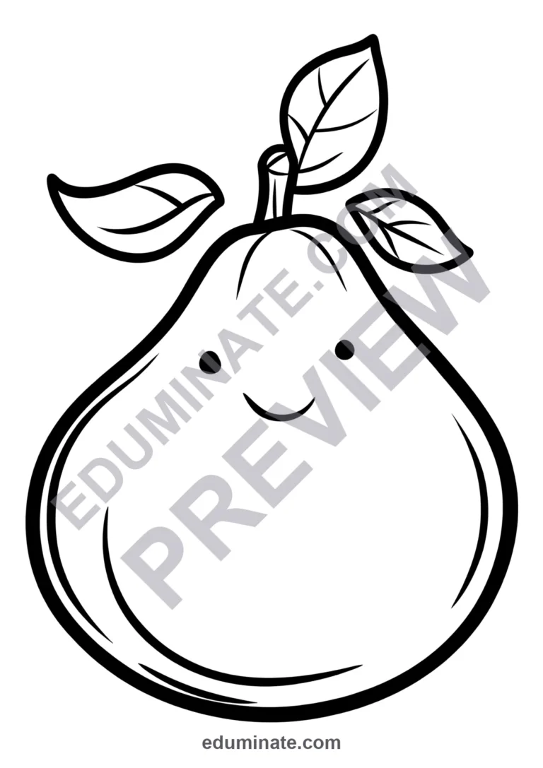 Fruits and Veggies Coloring Pages 100 Easy Food Sheets