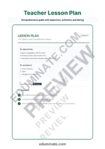 Kindergarten CVC Worksheets – Reading Passages with Questions and Answer Key page 2