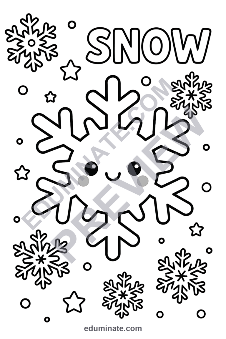 Snowflake Coloring Pages 100 Cute Winter Crystal Art Activity Worksheets Sheets sample page 2