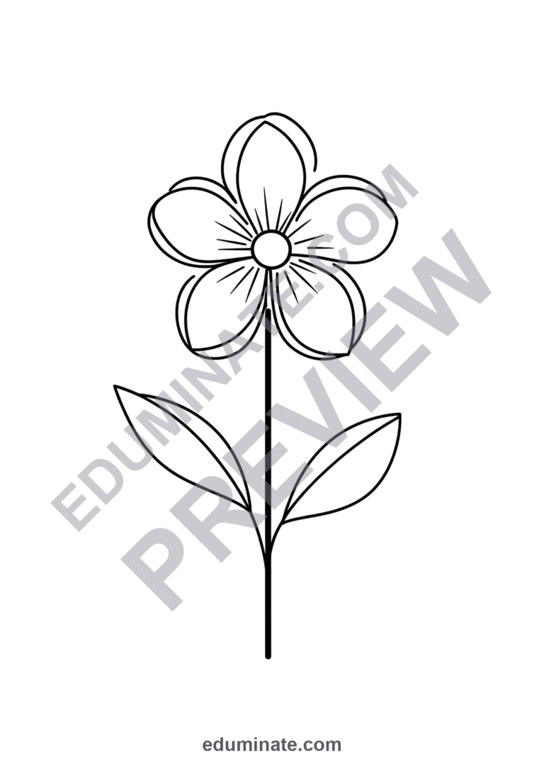 Printable Spring Flowers Coloring Pages Garden Blooms Activity Pack for Kids sample page 2