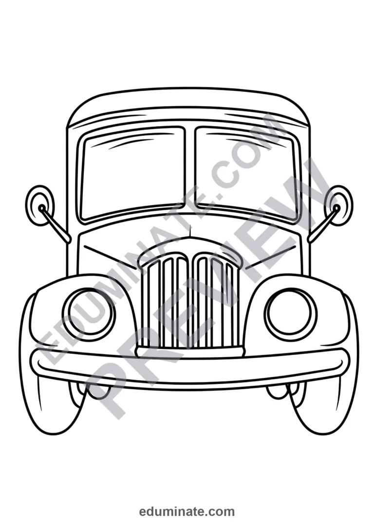 Transportation Vehicles Coloring Pages Emergency and Work Activity Sheets Kids sample page 2