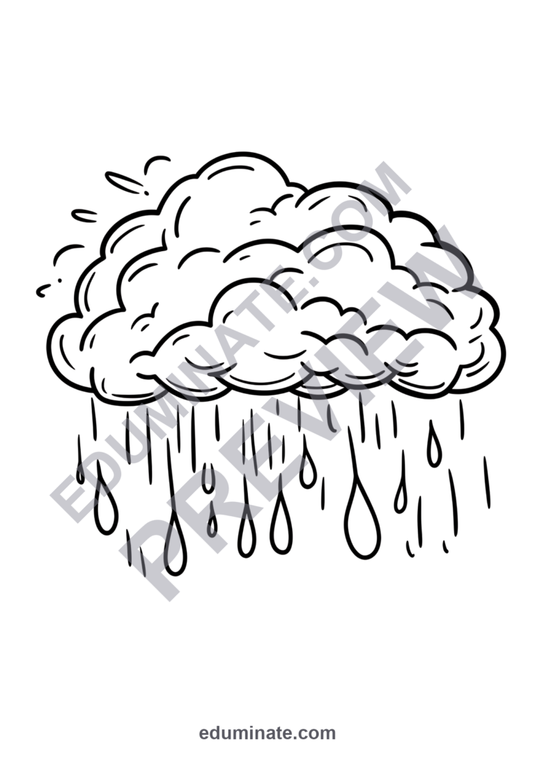 Printable Weather Coloring Pages Daily Forecast Activity Pack for Kids Fun sample page 2