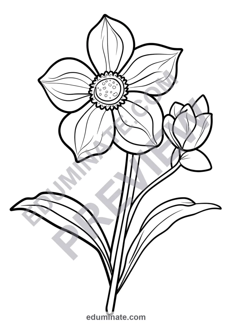 March Coloring Pages Early Spring Seasons Art Activity Sheets Pack for Kids sample page 2