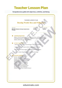 Bees and Pollination Reading Comprehension Passages Worksheets Grades 2-6 Pages page 2
