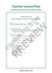 Jungle Animals Reading Comprehension Passages and Questions for Grades 2-6 page 2