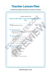 Rain Reading Comprehension Passages Water Cycle Science Worksheets 2nd 6th page 2