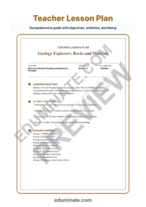 Rocks and Minerals Worksheets: Reading Passages with Answer Keys, Grades 3-7 page 2