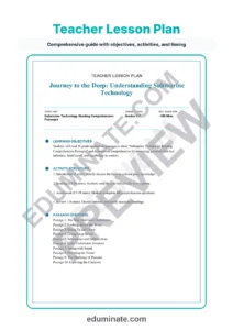 Submarine Technology Reading Comprehension Passages Worksheets 3rd to 7th Grade page 2