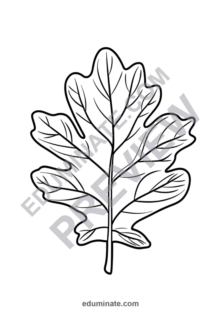 Leaves Coloring Pages Autumn Forest Foliage 100 Cute Printable Worksheets sample page 2