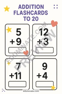 Addition Flashcards | Printable Addition Flashcards and Math Facts Practice page 2