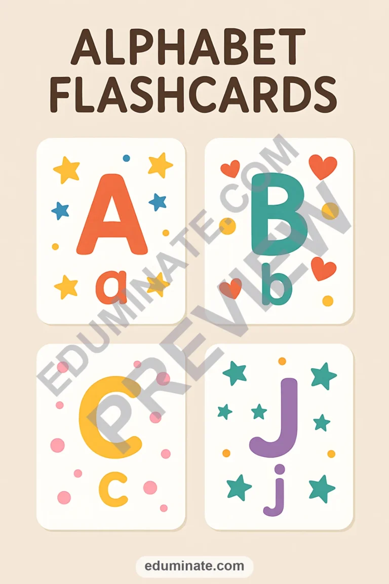 Alphabet Flashcards Printable, 103 Letter Recognition Cards for PreK and K sample page 2