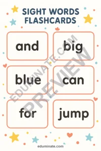 Sight Words Flashcards | Printable Sight Word Cards for Kindergarten | 68 Pages page 2