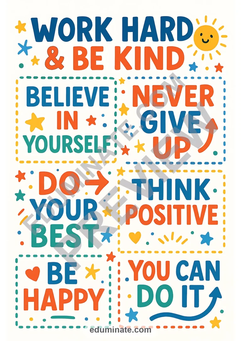 Classroom Motivational Posters for Students | Bulletin Board Posters | 26 Pages sample page 2