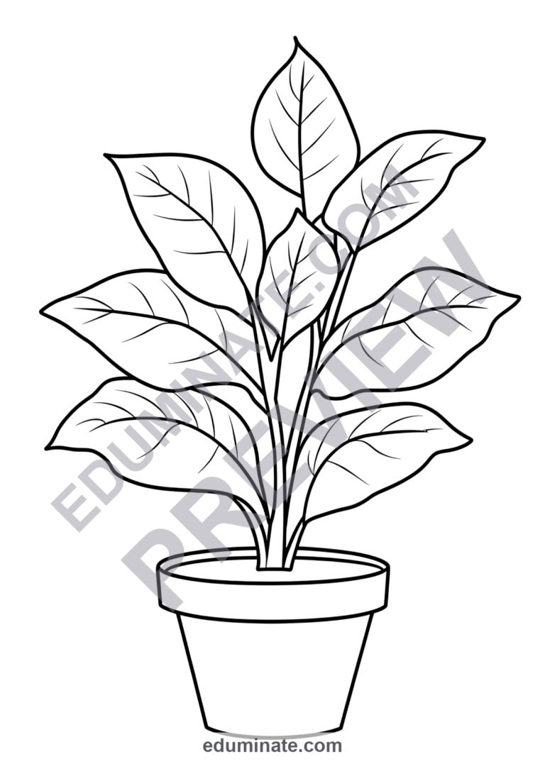 Plant Coloring Sheets 100 Botanical Tropical Foliage Art Activity Worksheets sample page 2