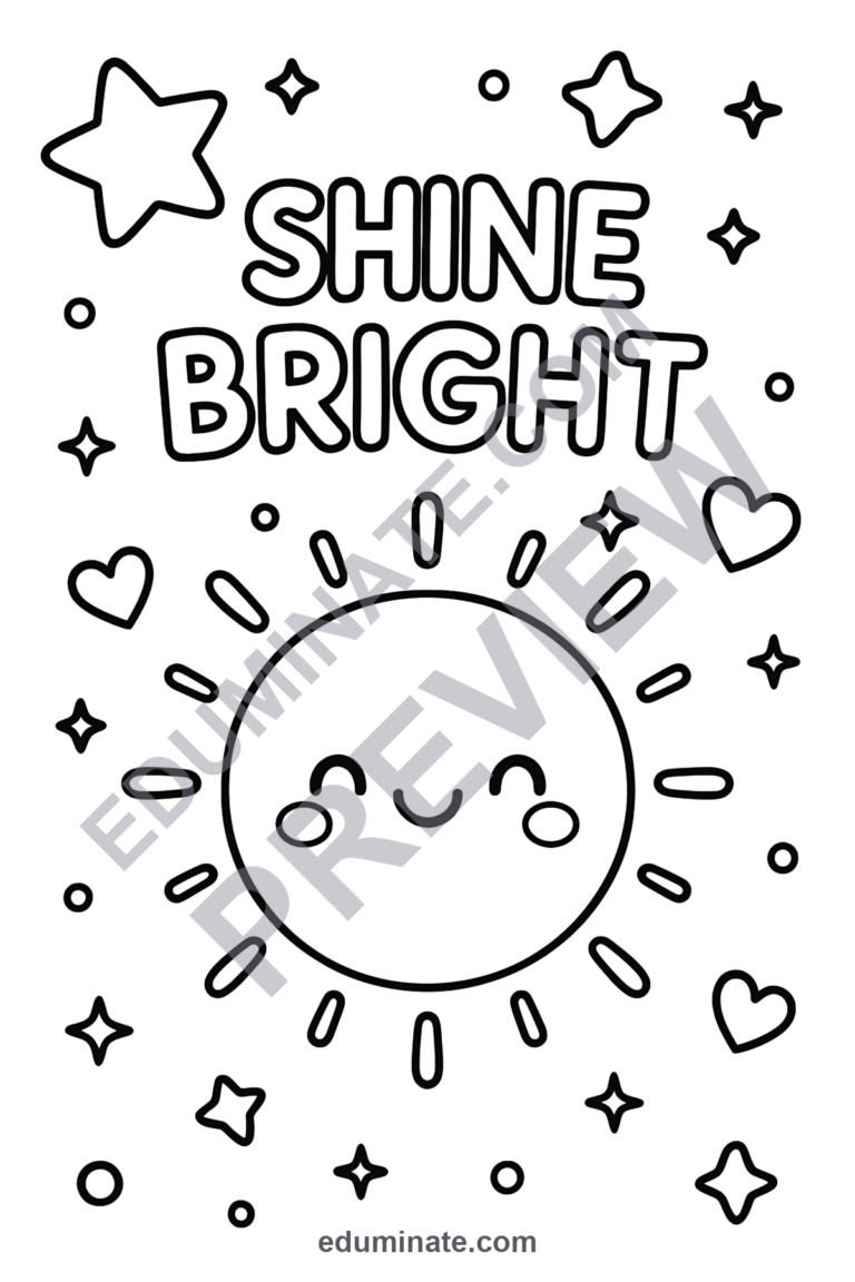 Inspirational Quotes Coloring Pages Motivational Activity Sheets for Kids sample page 2