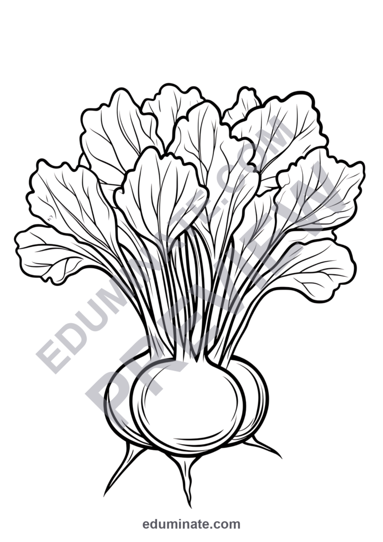 Fruit and Vegetable Coloring Pages Healthy Nutrition 50 Printable Worksheets sample page 3