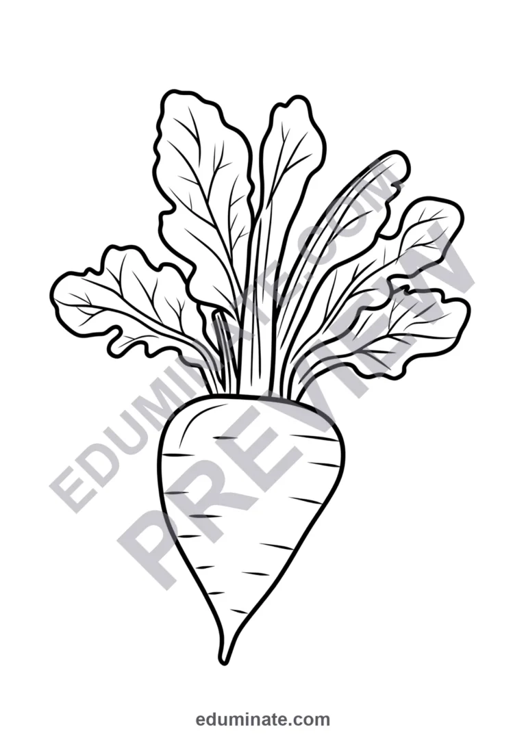 Fruits and Veggies Coloring Pages 100 Easy Food Sheets