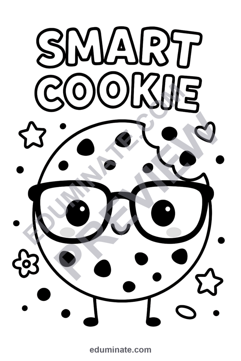 Smart Cookie Coloring Sheets Positive Praise Mindset Activity Sheets for Kids sample page 3