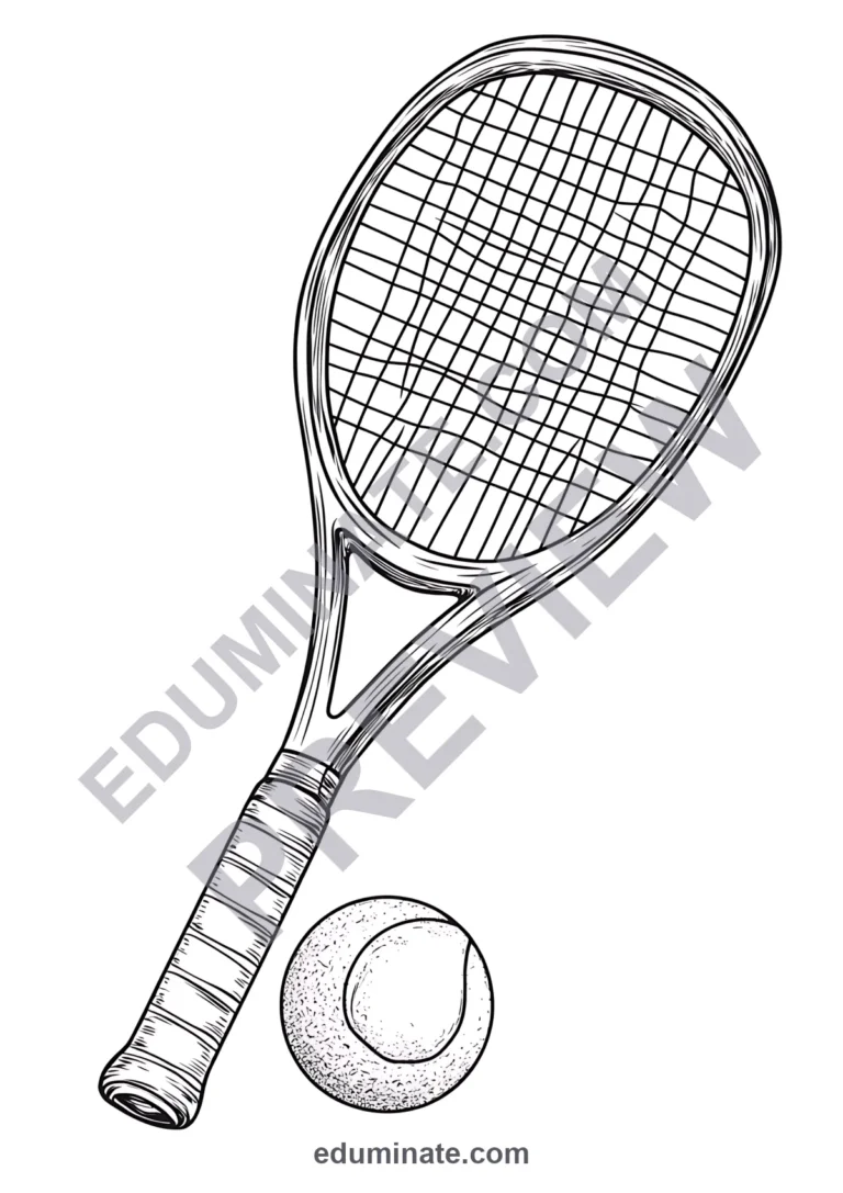 Printable Sports Coloring Pages Team Games and PE Activity Pack for Kids Fun sample page 3