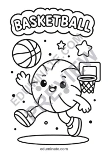 Basketball Hoop Coloring Pages | Hoops Action Sheets | Swish Sports Printables page 3