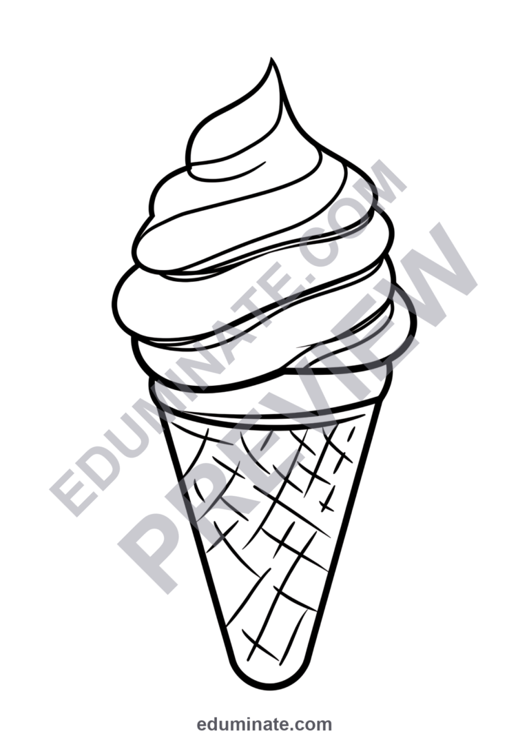 Food Coloring Pages Delicious Snacks Burgers Cake Activity Sheets for Kids sample page 3