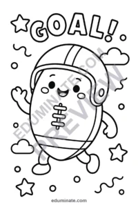Football Game Coloring Pages Printable Sports Activity Sheets for Kids Fun page 3