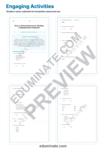Back to School Reading Passages: Reading Passages with Answer Keys, Grades 2-4 page 3