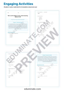 Rain Reading Comprehension Passages Water Cycle Science Worksheets 2nd 6th page 3