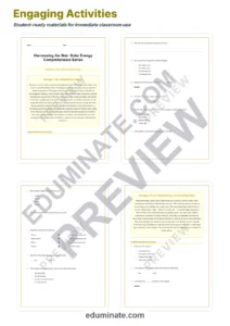 Solar Energy Reading Comprehension Passages Science Worksheets 6th 8th Grade page 3