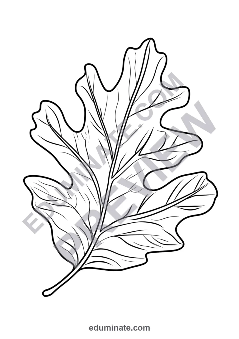 Leaves Coloring Pages Autumn Forest Foliage 100 Cute Printable Worksheets sample page 3