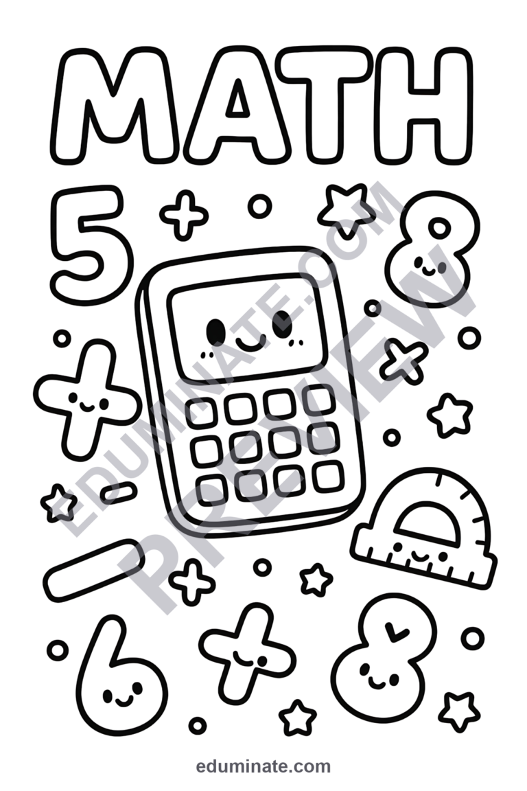 Math Coloring Pages Cute Elementary Activities 40 Printable Worksheets Sheets sample page 3