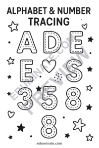 Alphabet and Number Posters | Printable Alphabet Posters Tracing Anchor Charts page 3