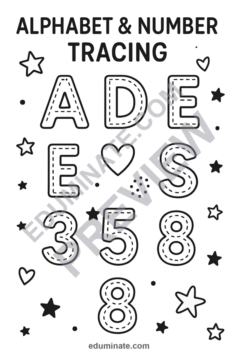Alphabet and Number Posters | Printable Alphabet Posters Tracing Anchor Charts sample page 3
