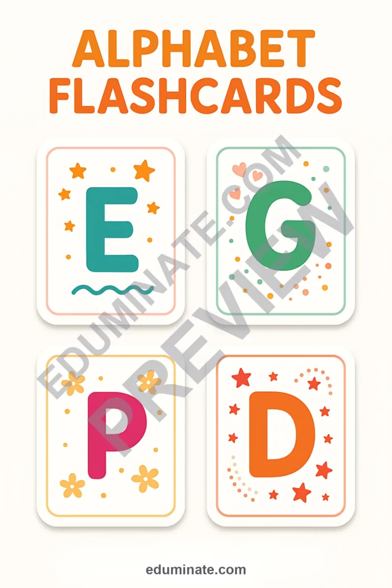 Alphabet Flashcards Printable, 103 Letter Recognition Cards for PreK and K sample page 3