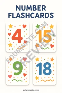 Counting Flashcards 1-20 | Number Cards for Math Centers | 49 Card Pages Set page 3