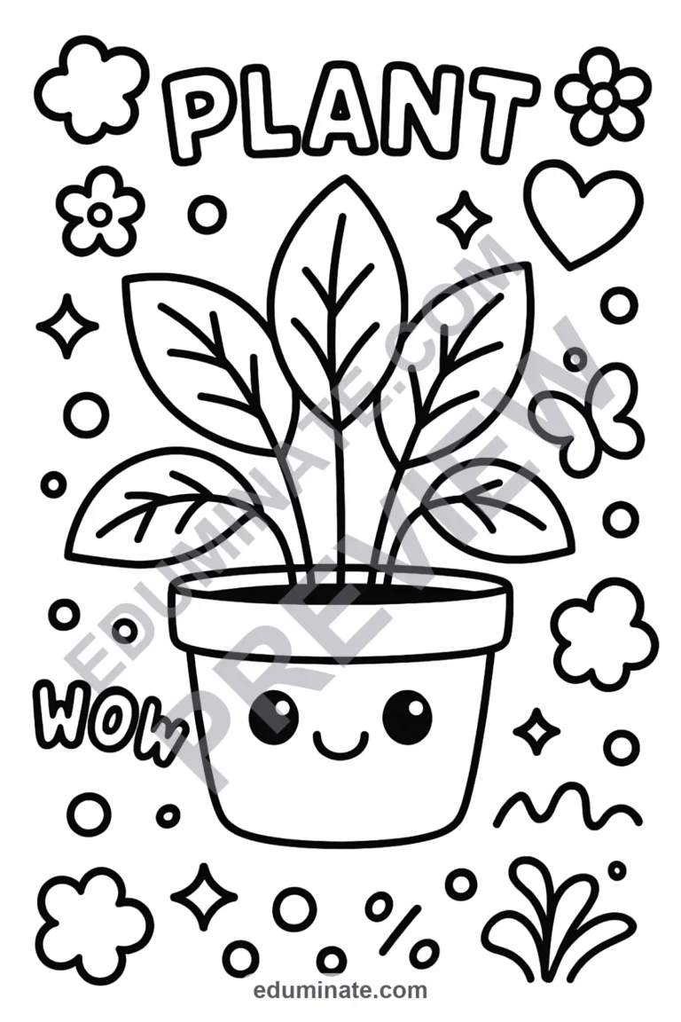 Cute Succulent Coloring Pages: 80 Simple Plant Sheets